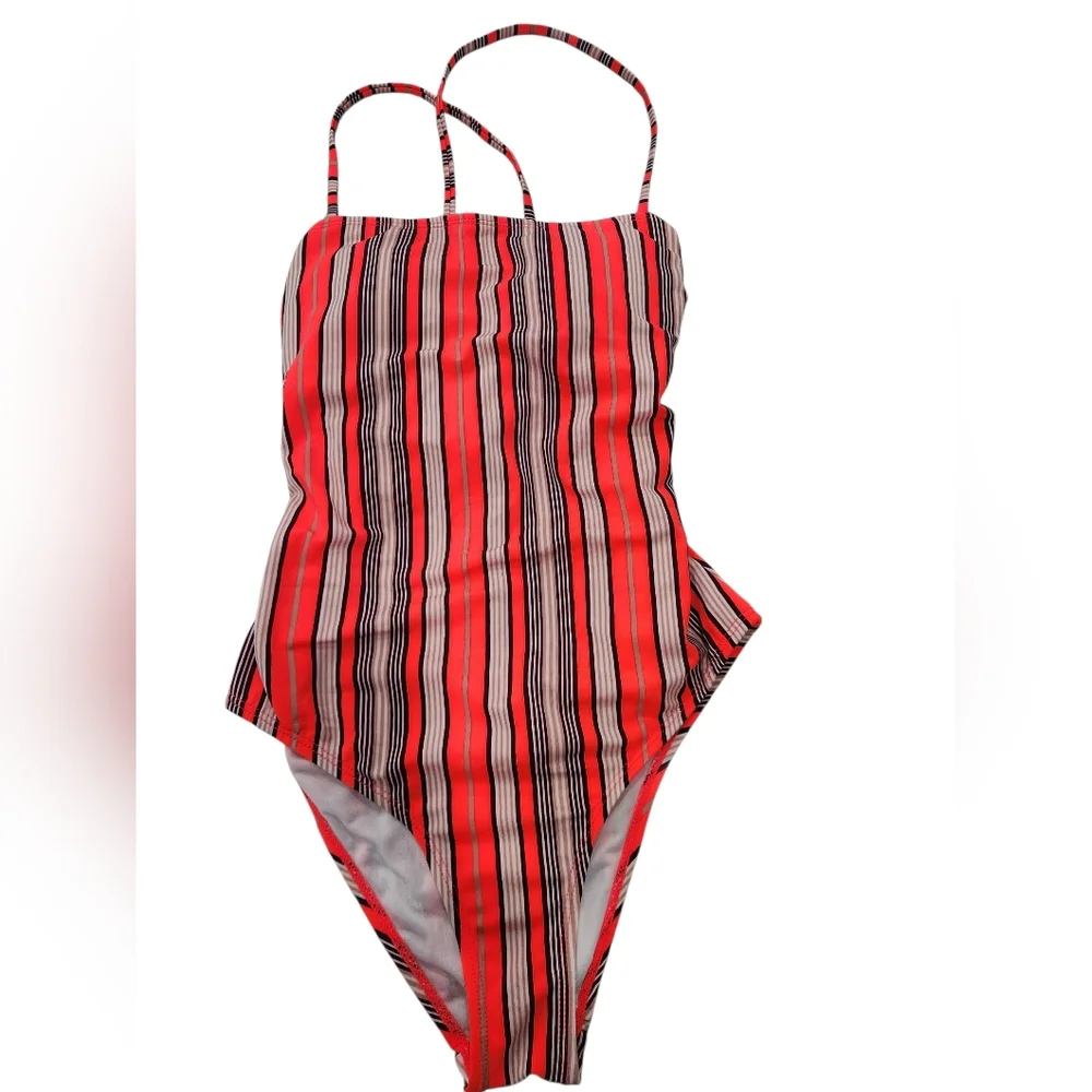 Hot Water One Piece  High Cut Swimsuit Juniors Size Med